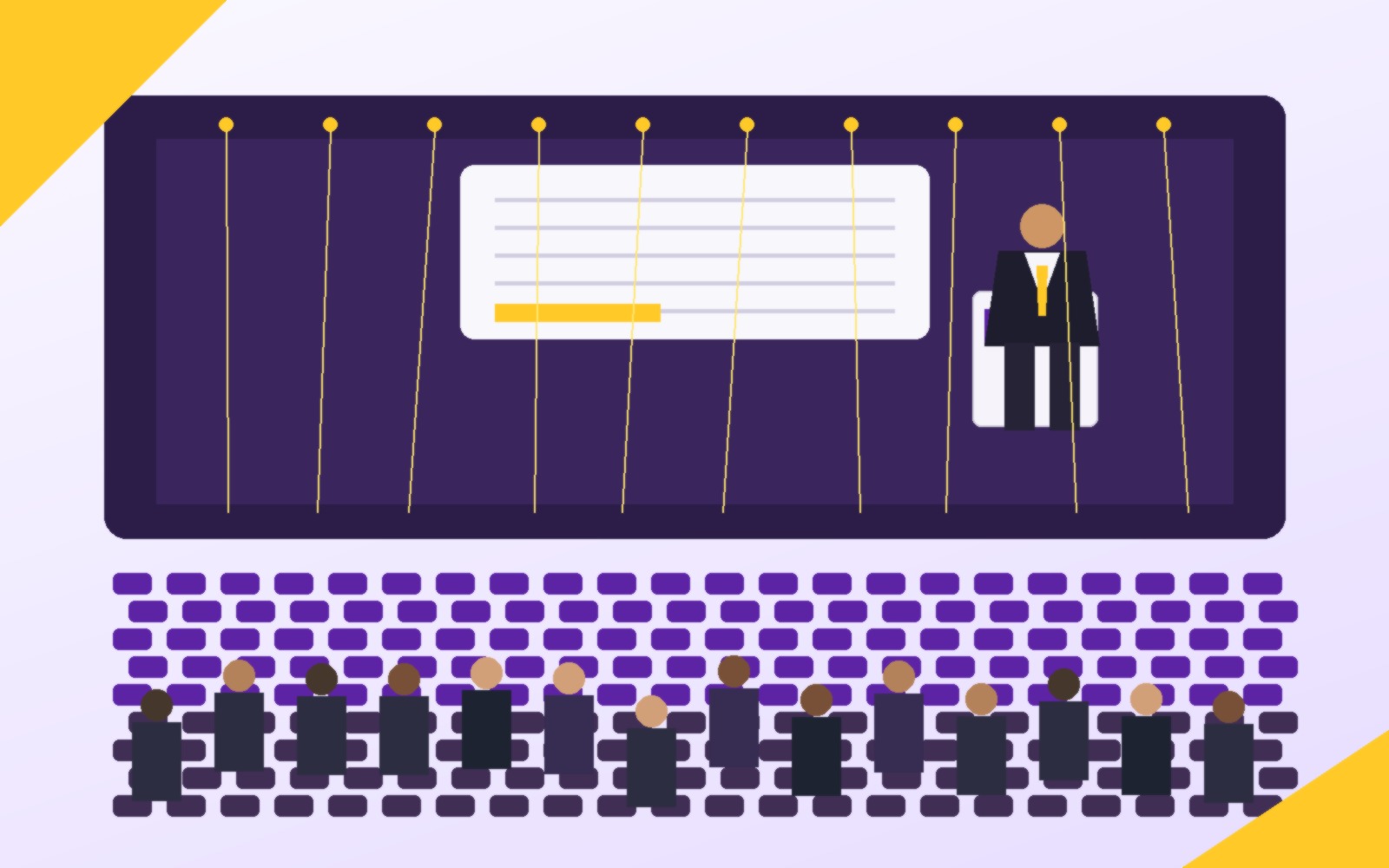 Professional annual conference venue with audience seating